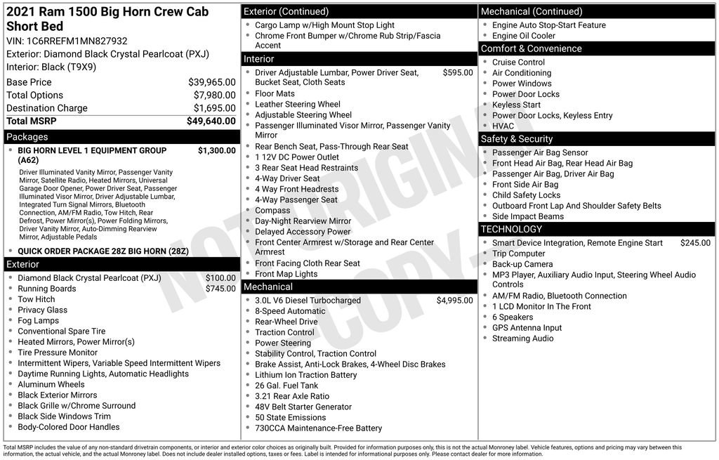 Used 2021 RAM 1500 Big Horn RWD image 48