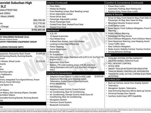 Used 2026 Chevrolet Suburban High Country AWD/4WD image 56