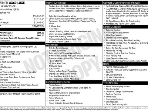 New 2026 INFINITI QX60 Luxe w/ Family Package AWD/4WD image 10