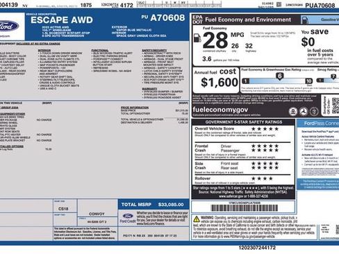 Used 2023 Ford Escape Active AWD/4WD image 9