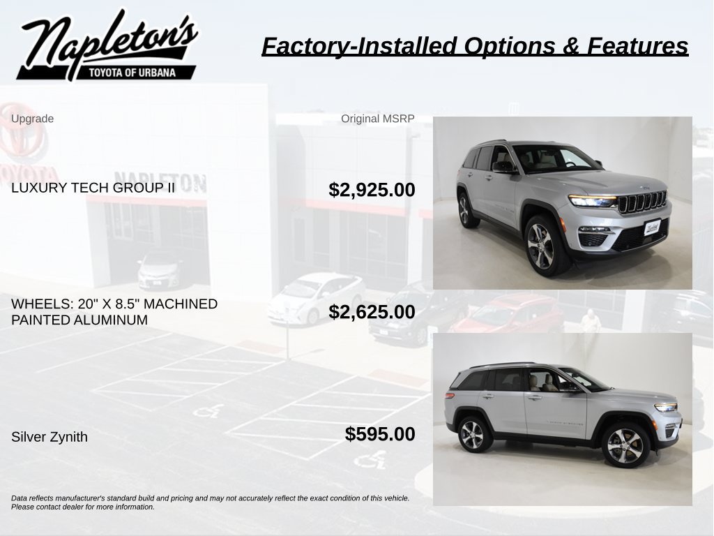 Used 2023 Jeep Grand Cherokee 4WD 4xe w/ Luxury Tech Group II image 4