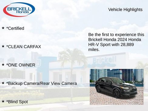 Certified 2024 Honda HR-V Sport image 9