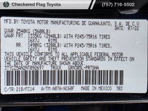 Used 2022 Toyota Tacoma SR5 AWD/4WD image 28