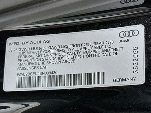 Used 2025 Audi A5 2.0T Premium Plus w/ Premium Plus AWD/4WD image 24