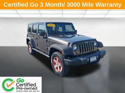 Certified 2018 Jeep Wrangler Unlimited Sport S AWD/4WD image 1