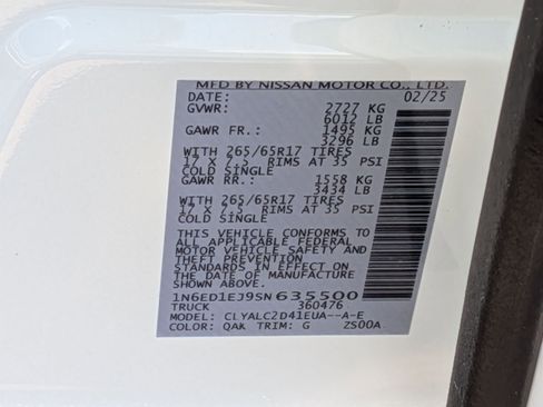 Used 2025 Nissan Frontier SV w/ SV Convenience Package RWD image 38