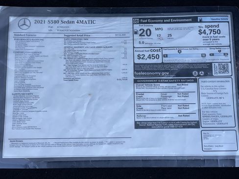 Used 2021 Mercedes-Benz S 580 4MATIC Sedan image 7
