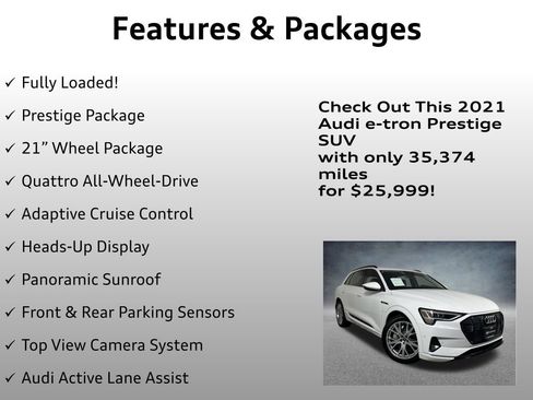 Used 2021 Audi e-tron Prestige w/ Prestige Package image 4