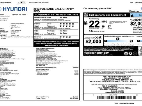 Used 2023 Hyundai Palisade Calligraphy FWD image 3