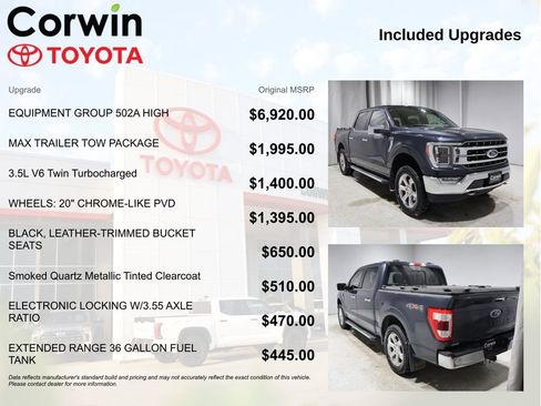 Used 2021 Ford F150 Lariat w/ Equipment Group 502A High image 4