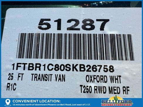 New 2025 Ford Transit 250 148 Medium Roof w/ Interior Upgrade Package image 25