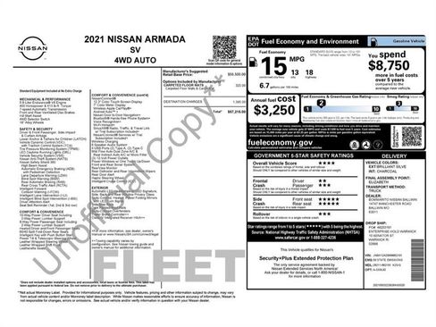 Used 2021 Nissan Armada SV AWD/4WD image 3