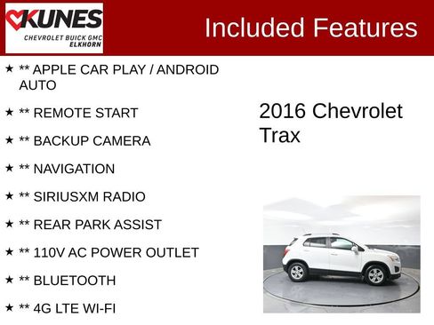 Used 2016 Chevrolet Trax LT w/ LT Convenience Package FWD image 2