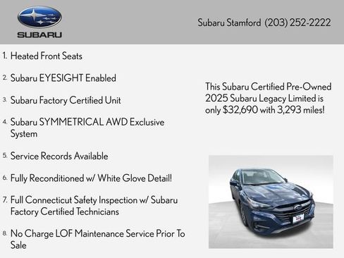 Used 2025 Subaru Legacy Limited AWD/4WD image 2