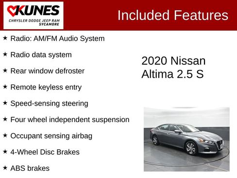 Used 2020 Nissan Altima 2.5 S FWD image 3