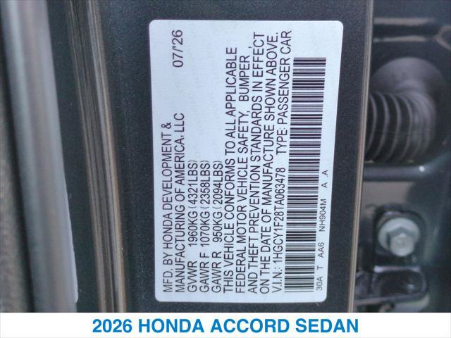 Used 2026 Honda Accord LX image 26