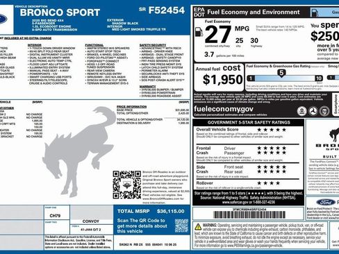 New 2025 Ford Bronco Sport Big Bend w/ Convenience Package image 2