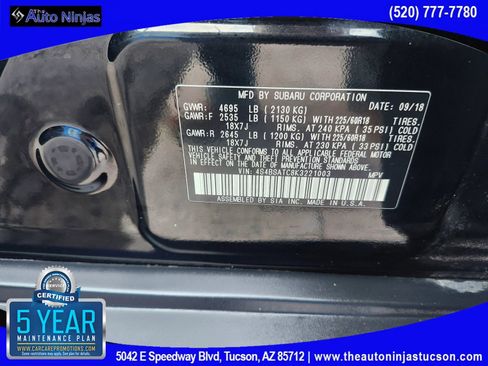 Used 2019 Subaru Outback 2.5i Touring w/ Protection Package #1 image 33