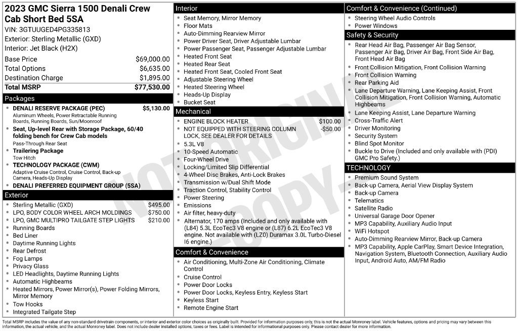 Used 2023 GMC Sierra 1500 Denali w/ Denali Reserve Package AWD/4WD image 30