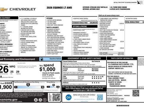 New 2026 Chevrolet Equinox LT w/ Convenience Package II AWD/4WD image 4