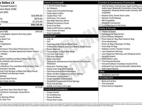 Certified 2024 Kia Seltos LX AWD/4WD image 10