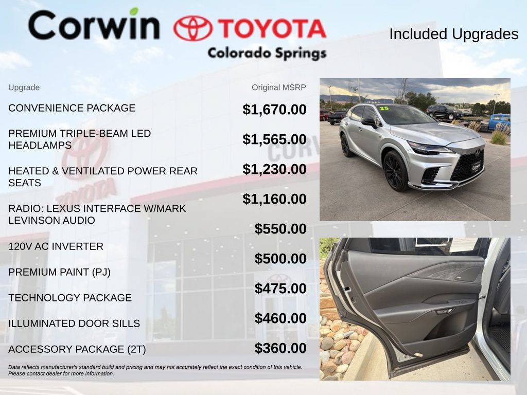 Used 2025 Lexus RX 500h F Sport w/ Convenience Package AWD/4WD image 4