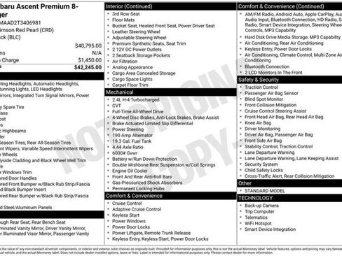 Certified 2026 Subaru Ascent Premium AWD/4WD image 33