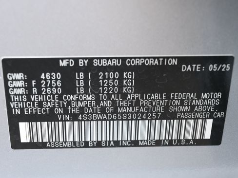 Used 2025 Subaru Legacy Premium AWD/4WD image 35