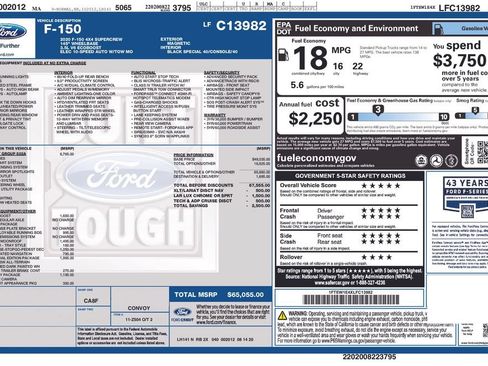 Used 2020 Ford F150 Lariat w/ Equipment Group 502A Luxury AWD/4WD image 3