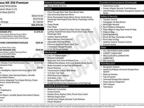 Used 2023 Lexus NX 350 AWD w/ Vision Package image 7