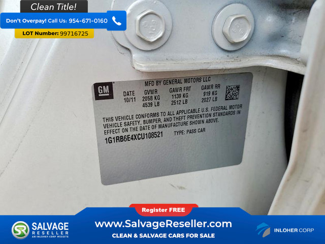 Used 2012 Chevrolet Volt Premium w/ Premium Trim Package FWD image 16