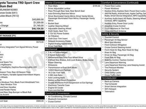 Certified 2025 Toyota Tacoma TRD Sport AWD/4WD image 31