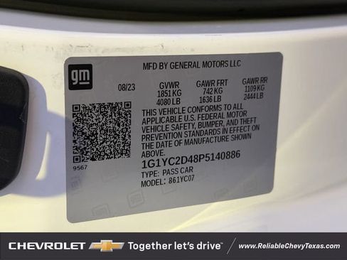 Used 2023 Chevrolet Corvette Stingray Premium Cpe w/ Z51 Performance Package RWD image 41
