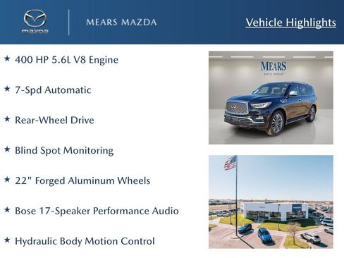 Used 2021 INFINITI QX80 Sensory w/ Cargo Package image 2