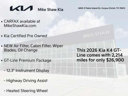 Certified 2026 Kia K4 GT-Line w/ GT-Line Premium Package FWD image 3