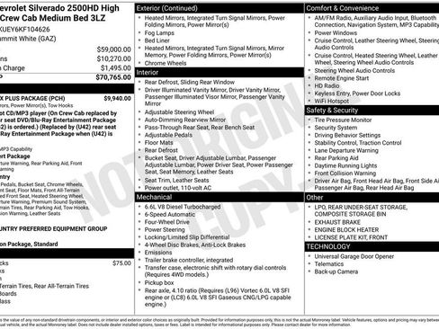 Used 2019 Chevrolet Silverado 2500 High Country w/ Duramax Plus Package image 12