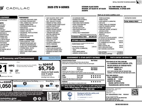 Used 2025 Cadillac CT5 V w/ Technology Package RWD image 2