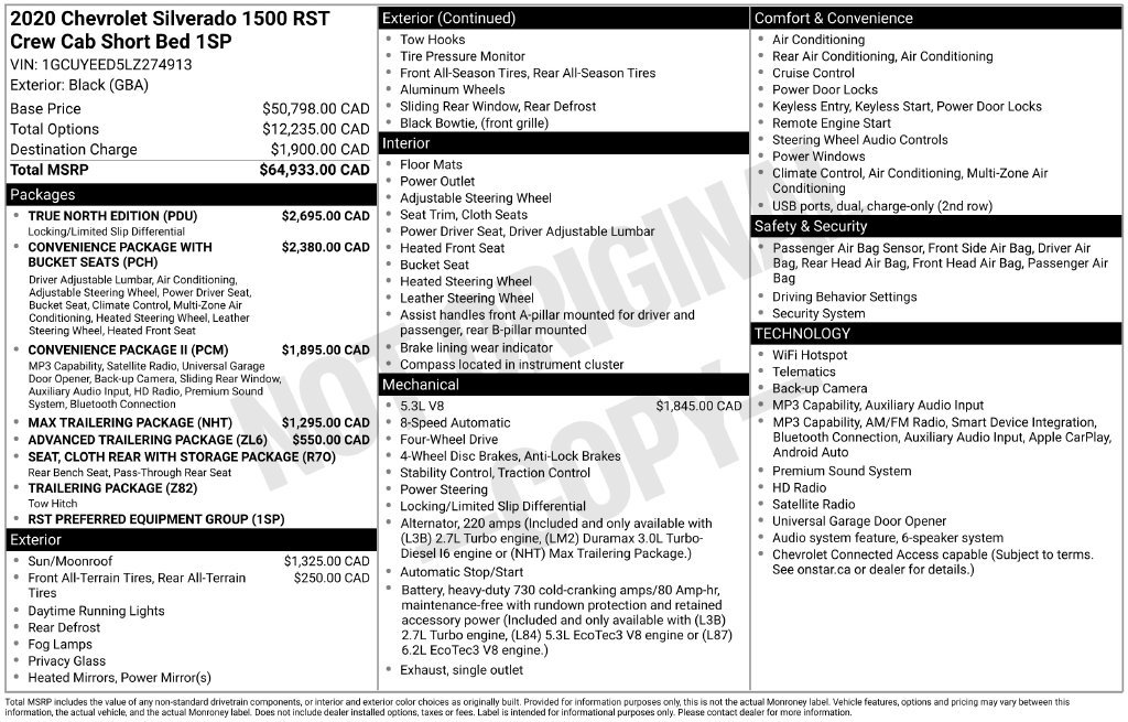 Used 2020 Chevrolet Silverado 1500 RST w/ True North Edition AWD/4WD image 12