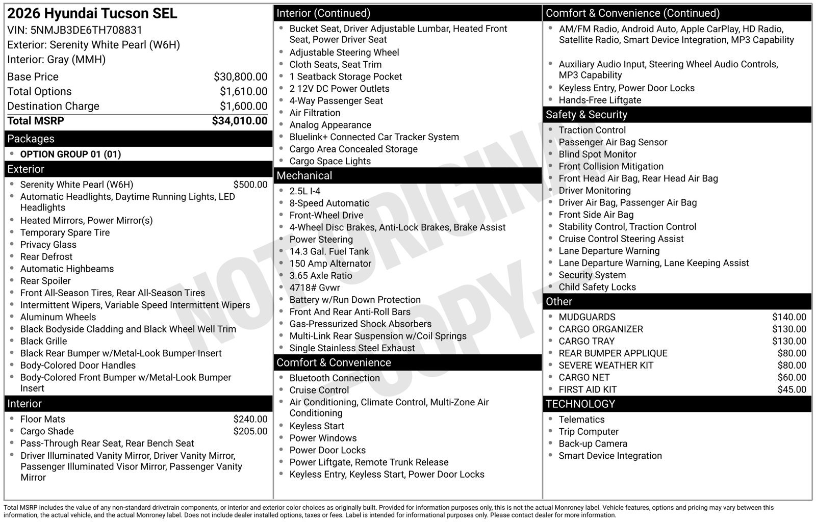 New 2026 Hyundai Tucson SEL FWD image 4