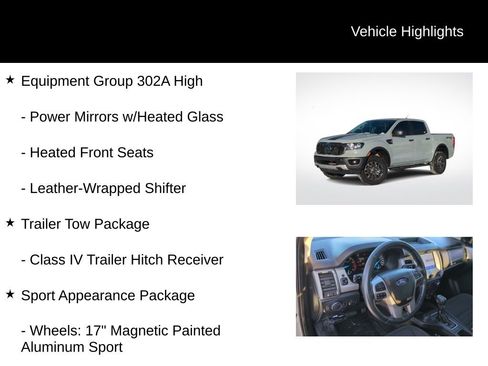 Certified 2023 Ford Ranger XLT w/ Equipment Group 302A High image 11