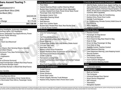 Certified 2022 Subaru Ascent Touring AWD/4WD image 11