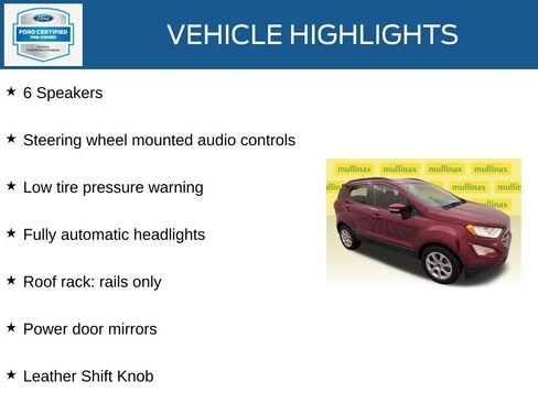 Used 2021 Ford EcoSport SE FWD image 23