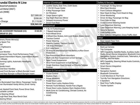 Used 2023 Hyundai Elantra N Line w/ Preferred Accessory Package FWD image 3