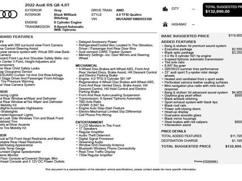 Used 2022 Audi RS Q8 AWD/4WD image 3