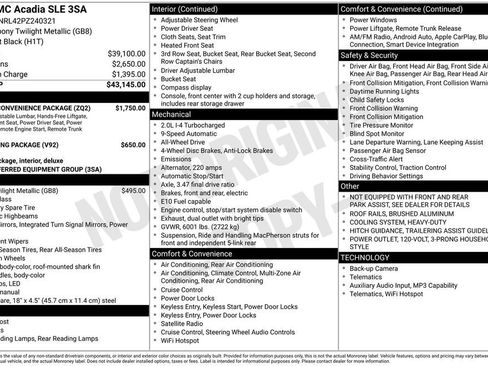 Certified 2023 GMC Acadia SLE w/ Driver Convenience Package image 6