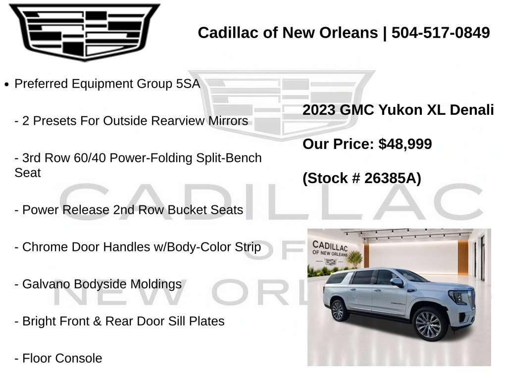 Used 2023 GMC Yukon XL Denali w/ Denali Reserve Package RWD image 7