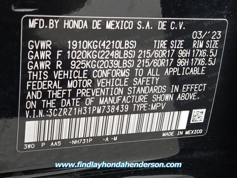 Certified 2023 Honda HR-V LX image 13