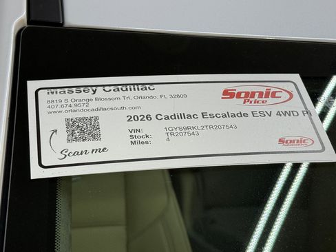 New 2026 Cadillac Escalade ESV Platinum Sport w/ LPO, ONYX Package image 20
