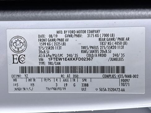 Used 2019 Ford F150 Lariat w/ Equipment Group 502A Luxury image 28