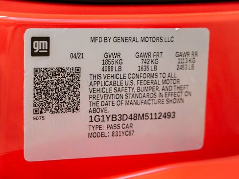 Used 2021 Chevrolet Corvette Stingray Preferred Conv w/ 2LT RWD image 50